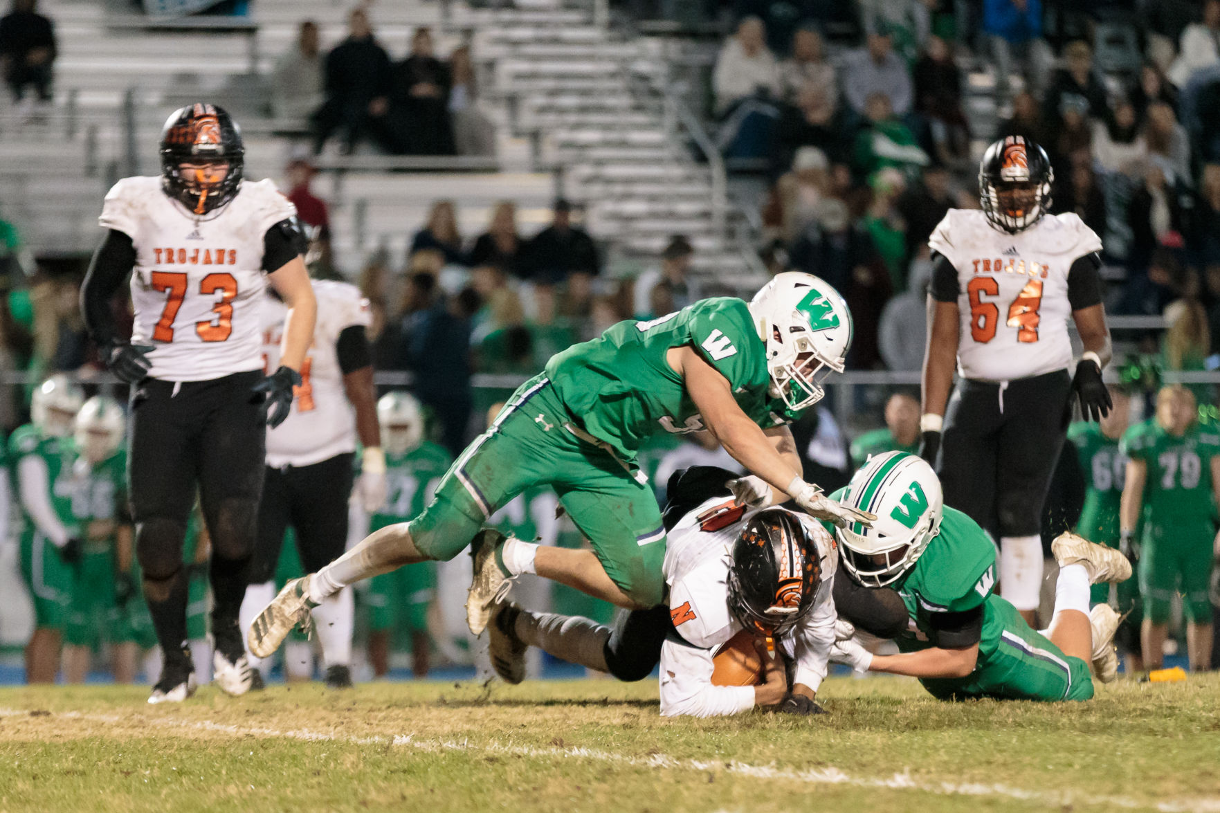 The Northwest Cabarrus Trojans fall to the Weddington Warriors in the third round of the 3AA State playoffs.